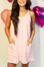 Luna Romper Dress - Light Pink