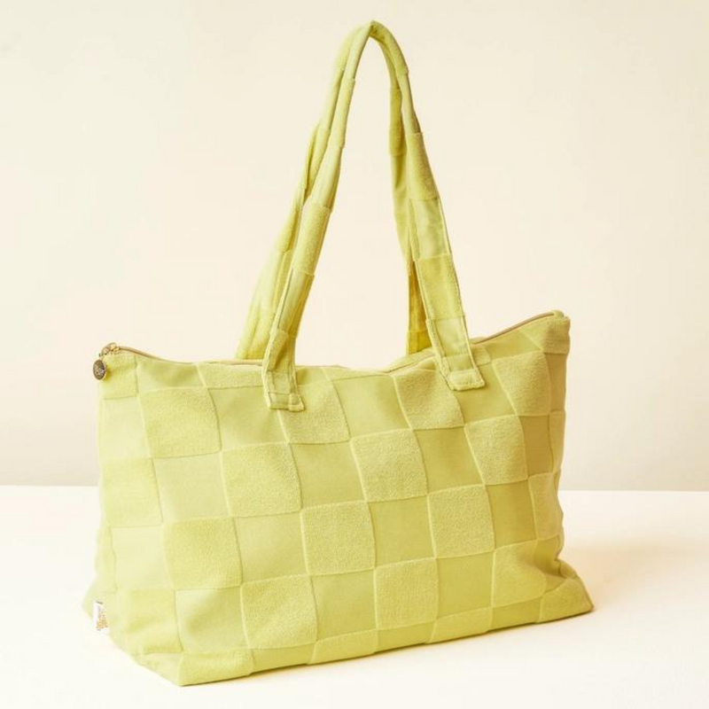 Terry Tote - Green Check