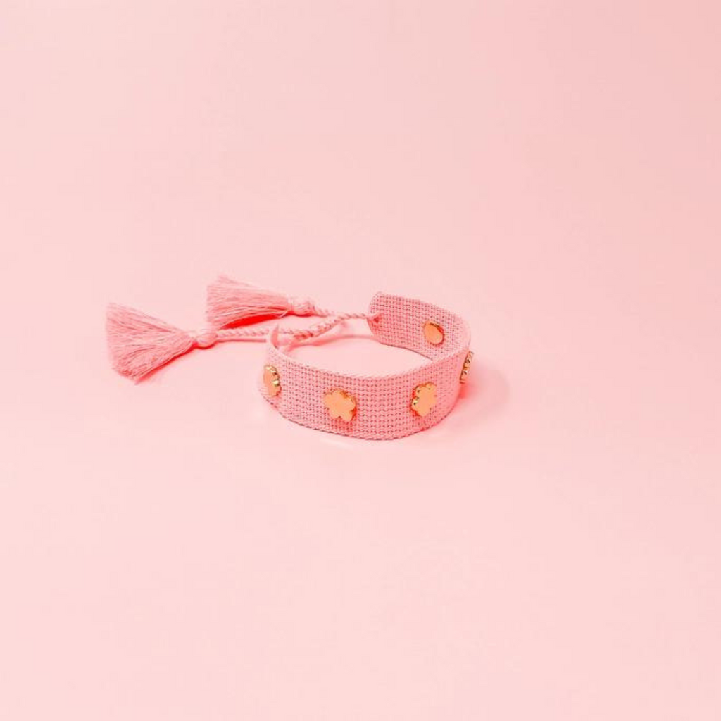 Woven Stacker Bracelet - Pink